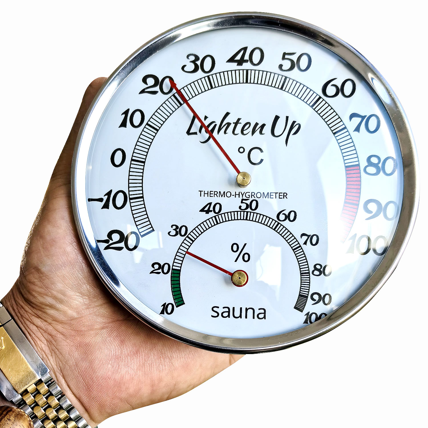 Home Bathroom Sauna - Metalen schaal Saunatemperatuur en thermometer Geen