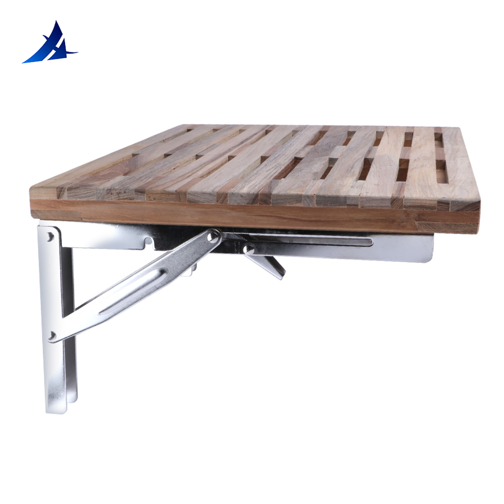 Home Bathroom Sauna - 445mm*330mm Teakhouten wandgemonteerde opklapbare bank met