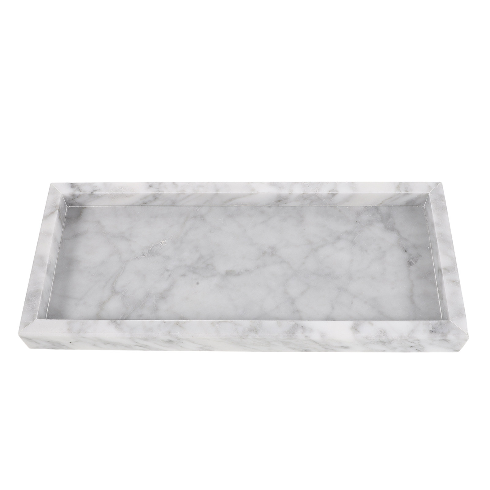 Home Bathroom Decor - Marmeren dienblad rechthoekig voor badkamer, keuken,