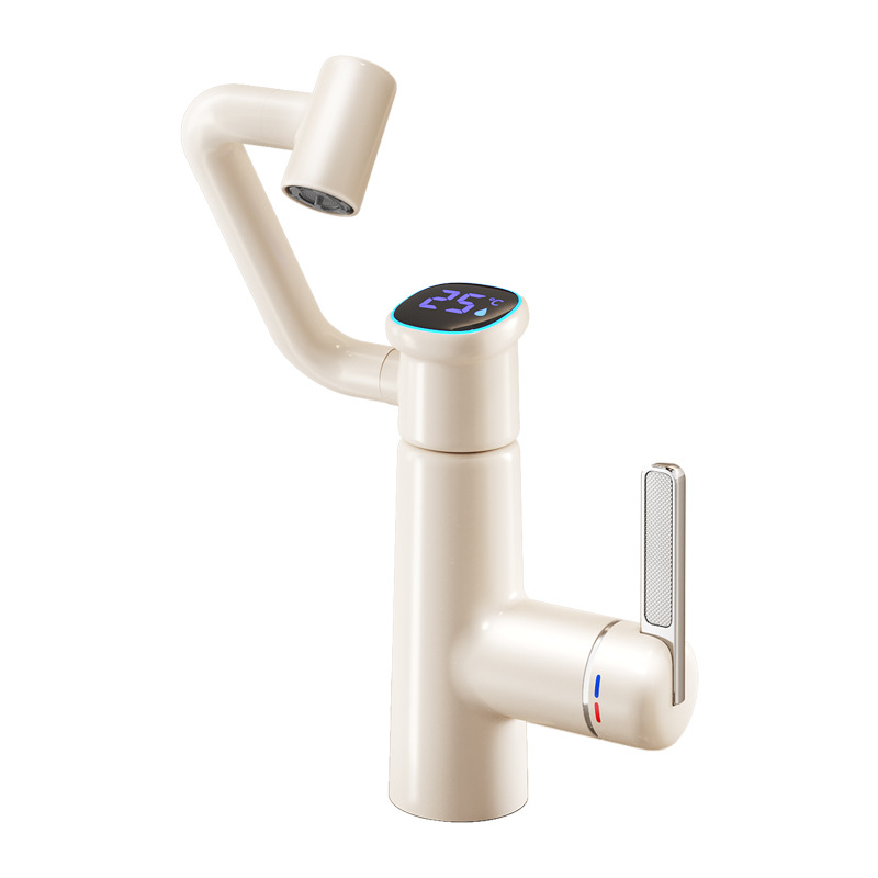 Home Bathroom Faucets - # Digitale kraan met display, witte
