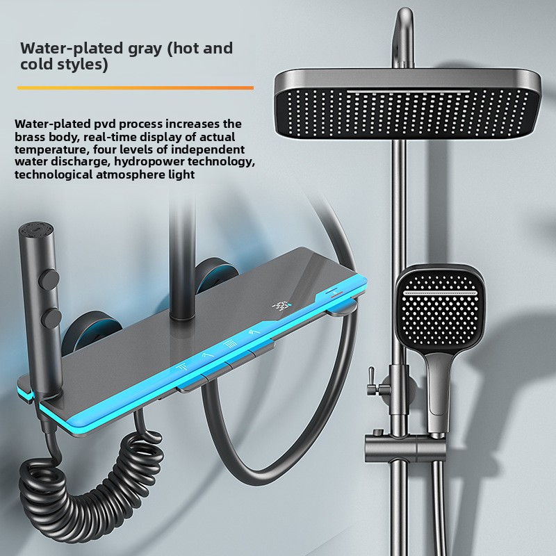 Home Bathroom Set - Slimme digitale display thermostatische doucheset met