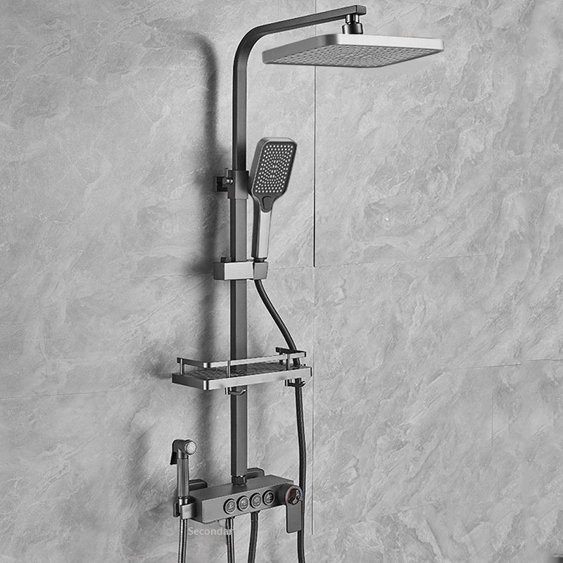 Home Bathroom Set - Doucheset van roestvrij staal, anti-kalk, zelfreinigend,