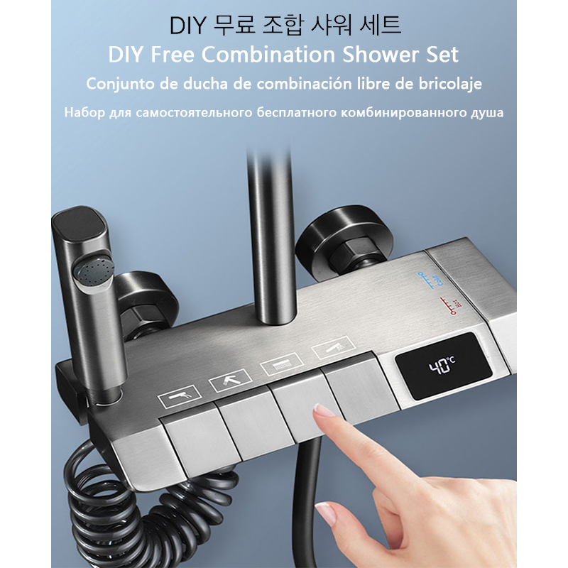 Home Bathroom Faucets - Piano Sleutels Badkamer Doucheset Messing Douchesysteem