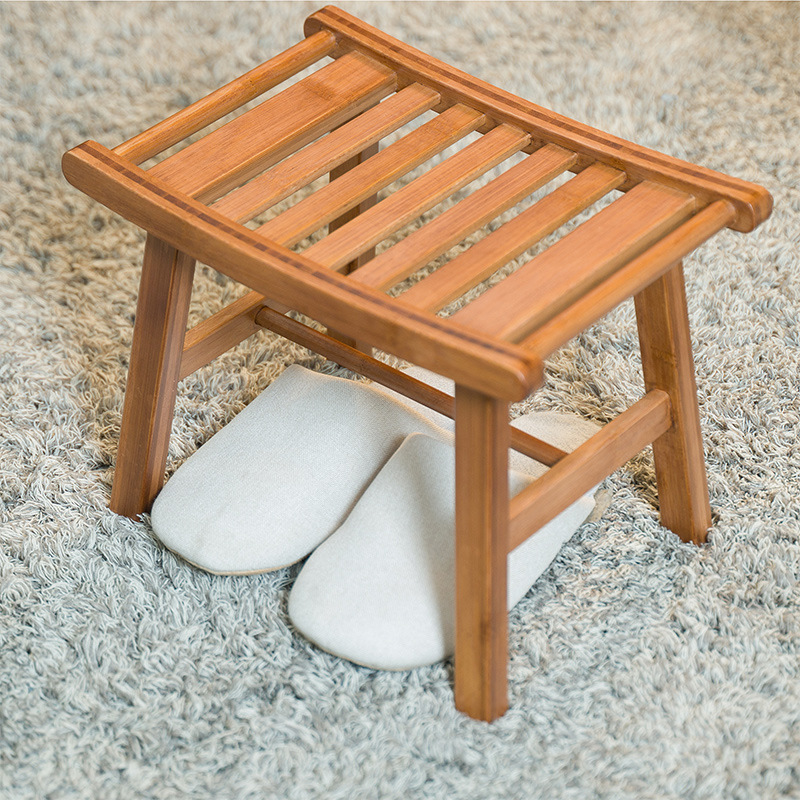 Home Bathroom Sauna - 1 stuks bamboe douchebankje antislip klein