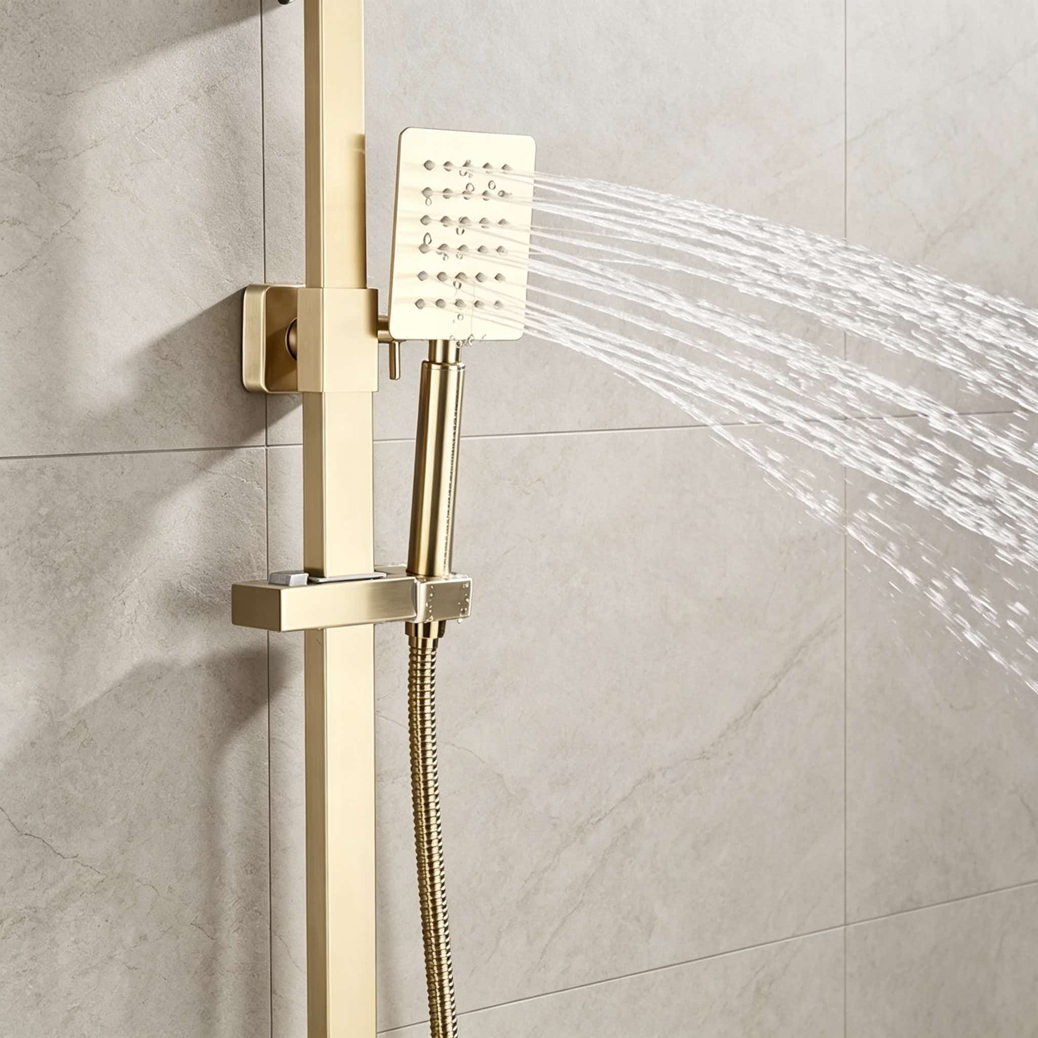 Gouden doucheset van roestvrij - Home Bathroom Faucets recensie en prijs