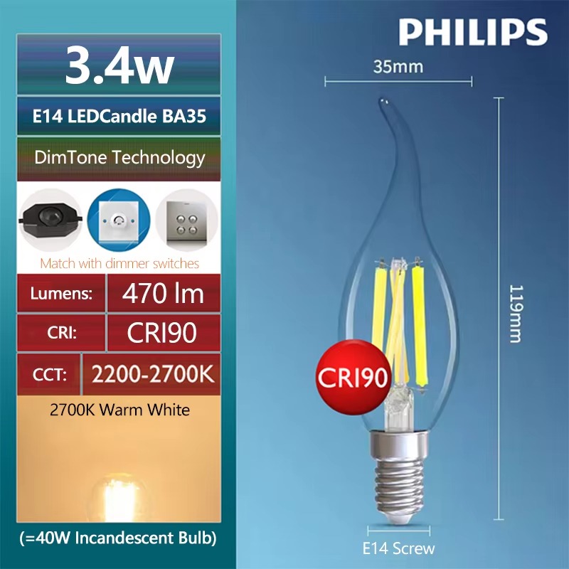 PHILIPS Master LED-kaarslamp E - Philips Bulb Led Classic recensie en prijs