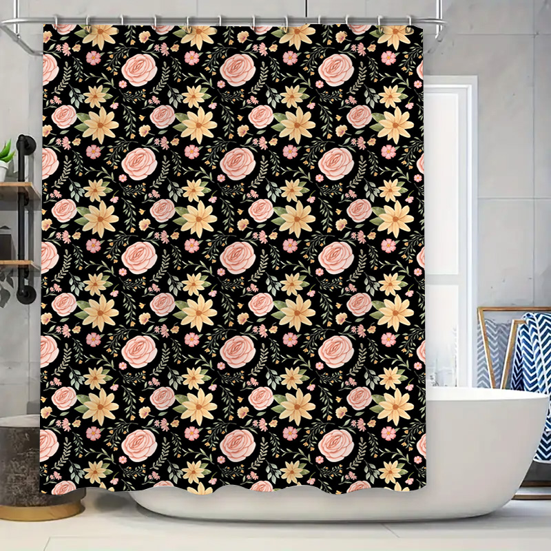 Zwart Wit Patroon Douchegordij - Home Bathroom Remodel Diy recensie en prijs