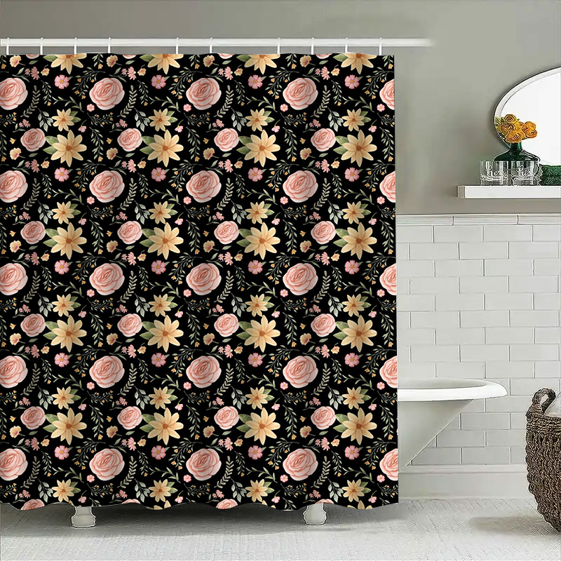 Zwart Wit Patroon Douchegordij - Home Bathroom Remodel Diy recensie en prijs