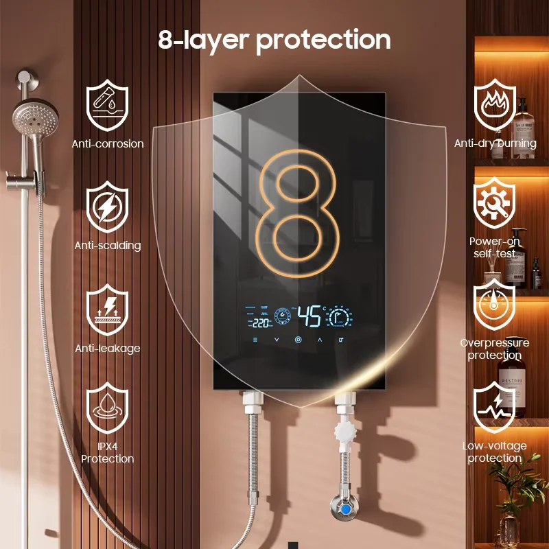 Hoge kwaliteit thuis 8kW 12kW  - Home Bathroom Geyser recensie en prijs