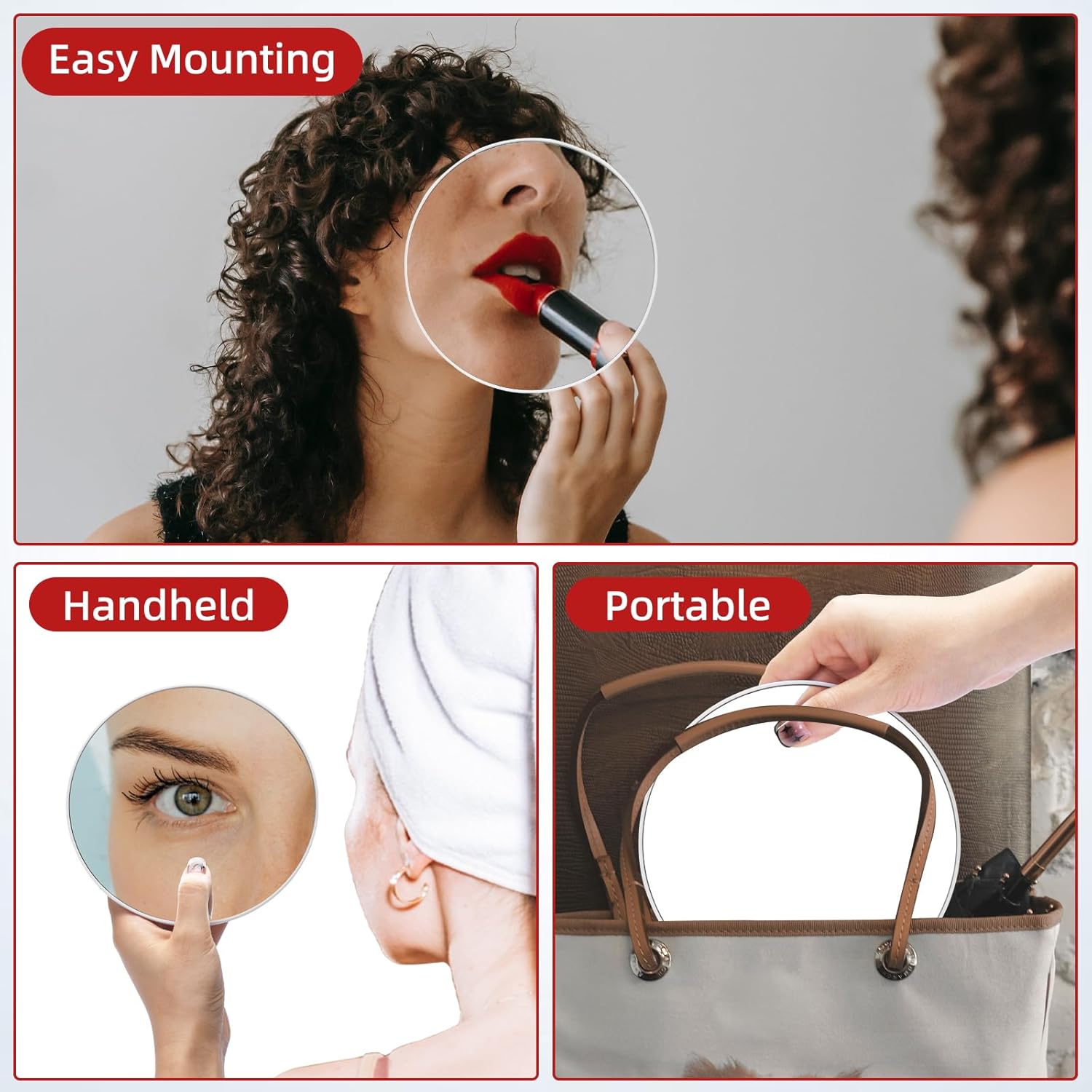 40x vergrotende spiegel met 3  - Shaving Mirror Suction recensie en prijs