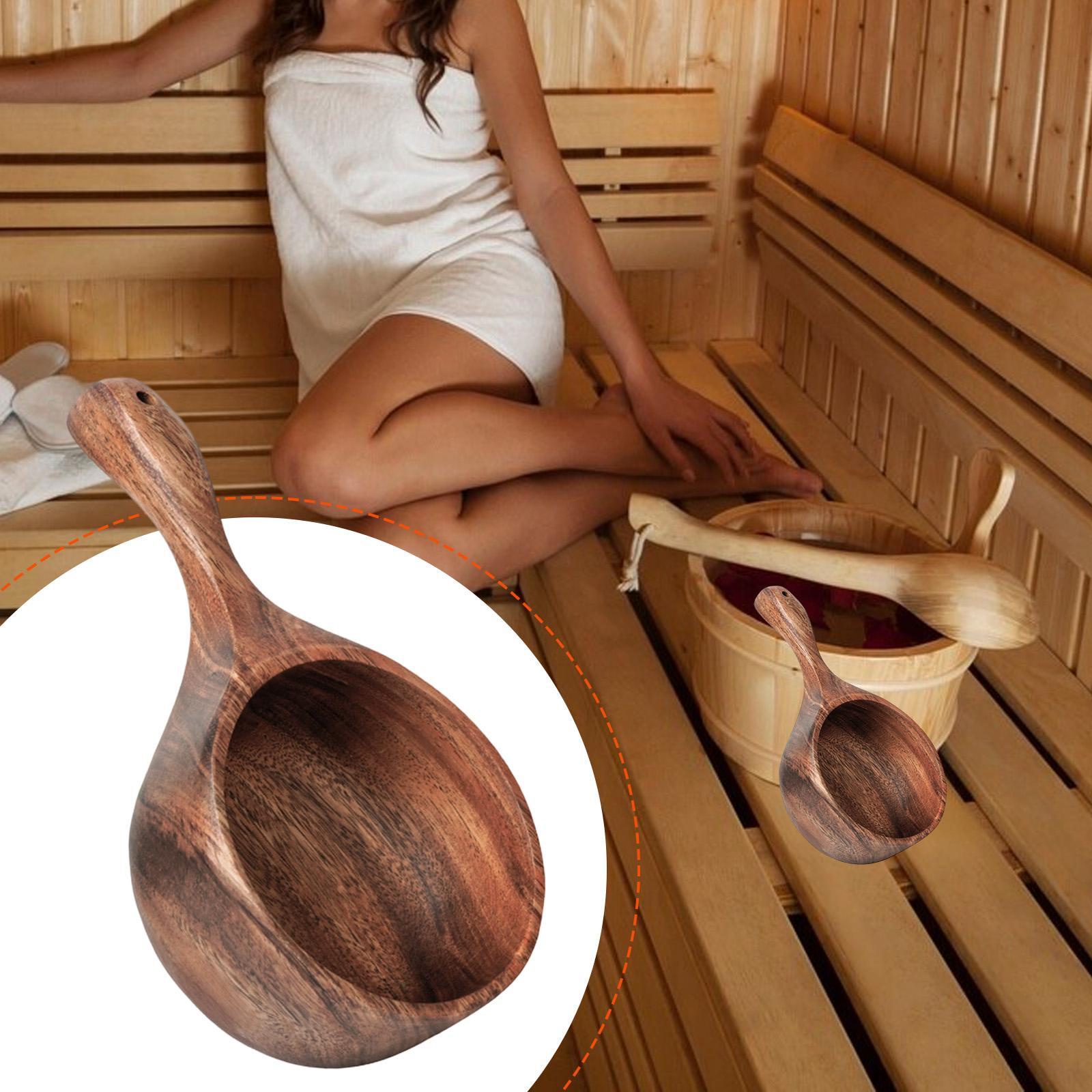 Houten saunalepel, badwatersch - Home Bathroom Sauna recensie en prijs