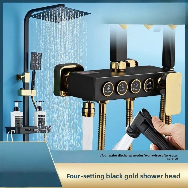 Zwart gouden roestvrijstalen d - Home Bathroom Faucets recensie en prijs