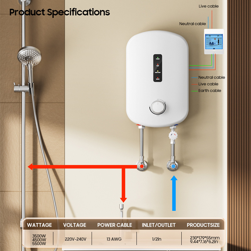 Huishoudelijke 220V 3500W/5500 - Home Bathroom Geyser recensie en prijs