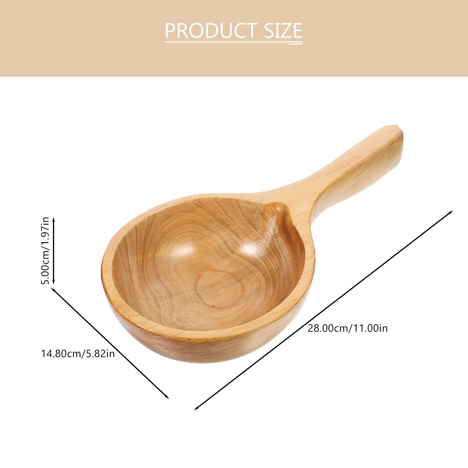 Houten schep voor water, gesch - Home Bathroom Sauna recensie en prijs