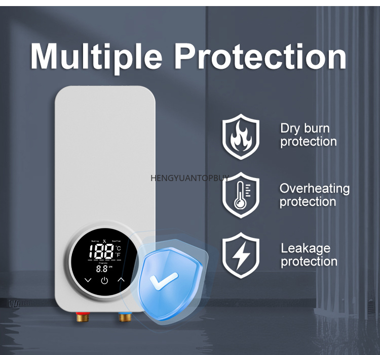 Mini elektrische doorstroomver - Home Bathroom Geyser recensie en prijs