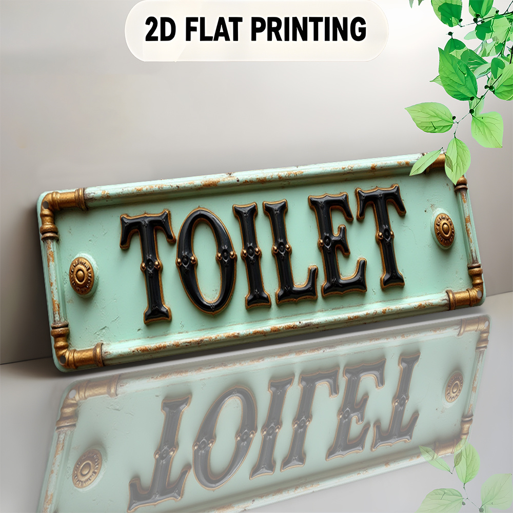 2D plat, vintage toiletbord -  - Home Bathroom Decor recensie en prijs